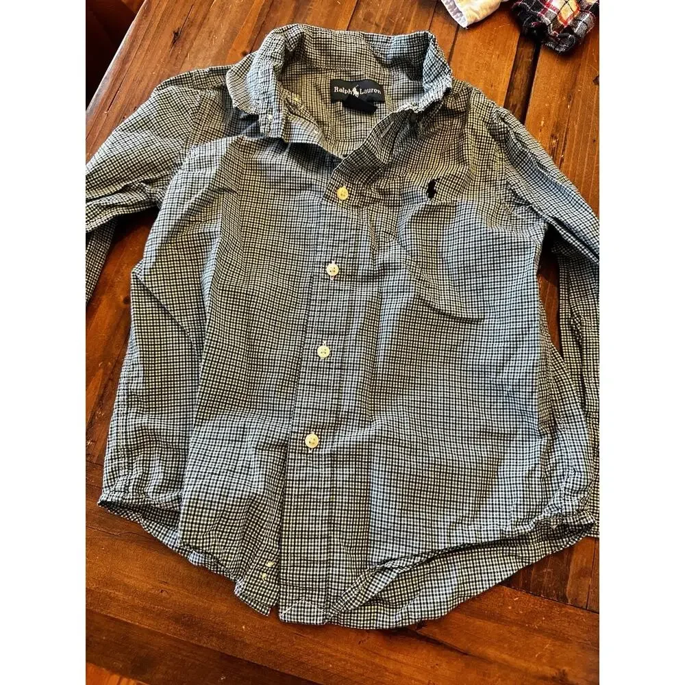 Boys Size 5 Button Front Shirts Long Sleeve Lot Of 6 Gap Ralph Lauren Old Navy